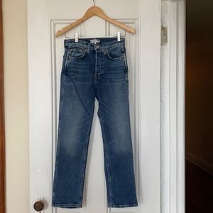 Re/Done Cigarette Pant ankle jeans with button fly